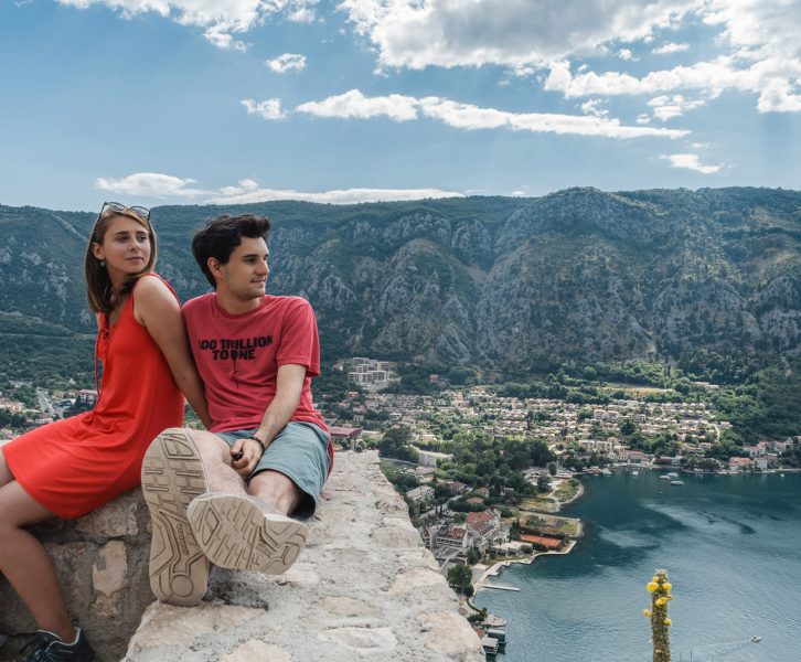 Nós a apreciar a magnifica vista sobre Kotor